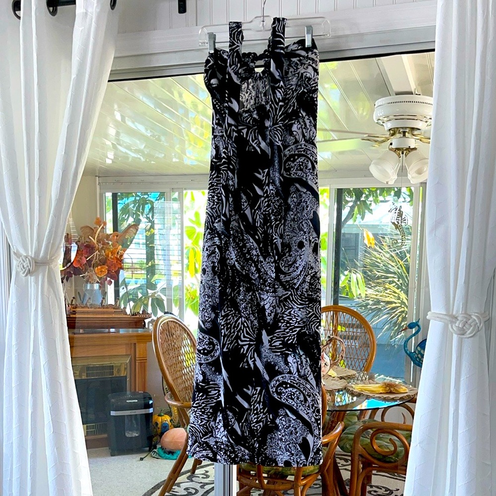 Black and White Patterned Dress